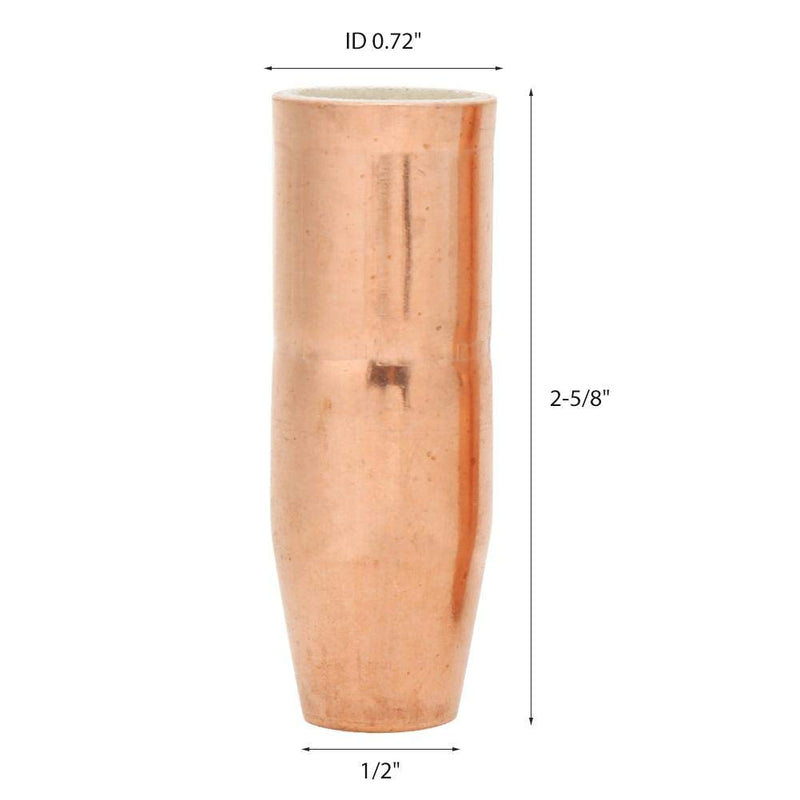 2pcs 169-724 MIG Welding Nozzles 1/2" Recessed Tip Fit for M25 M40 Gun