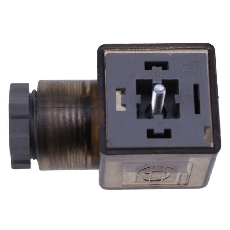 AIVWUMOT 12V & 24V DIN 43650 Type A Solenoid 3 Prong Connector with Led Indicator Light