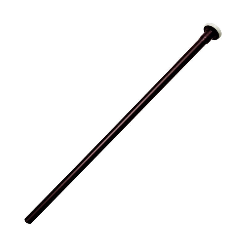 Westbrass D123-2-12 3/8" x 12" Brass Flat Head Toilet Riser Supply Line, Oil Rubbed Bronze (2-Pack)