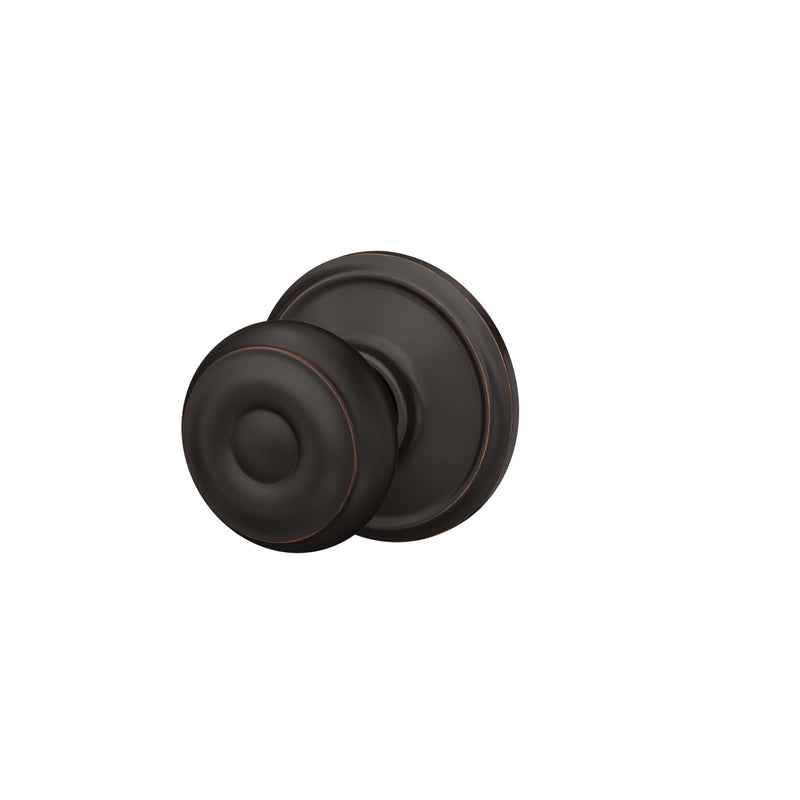 Schlage F10 GEO 716 Georgian Door Knob, Hall & Closet Passage Lock, Aged Bronze Standard
