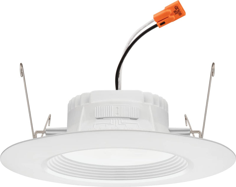 Juno RB56 SWW5 MW M6 RetroBasics Downlight Trim Kit, Switchable LED White, Baffle Trim, Switchable CCT, 2700K, 3000K, 4000K, and 5000K, 5- to 6-Inch, Matte White