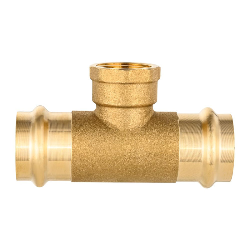 5 Piece EFIELD Copper Press Fittings,3/4" x 3/4" x 1/2" Female NPT Tee 5 3/4"P X 3/4"P X 1/2"F