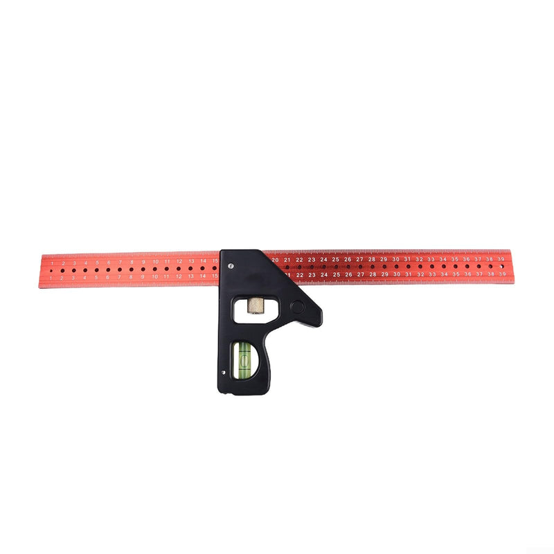 Combination Square Tool, Stainless Steel Movable Square Ruler for Angle/Measuring Marks and Drawing, Woodworking Tools, 45-90 Degree Marking(400mm) 400mm