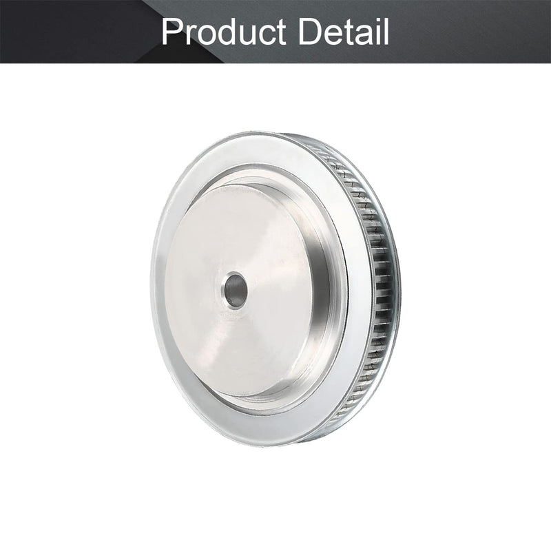 Fielect Aluminium Alloy XL 72 Teeth 12mm Inner Bore Diameter Timing Belt Pulley Flange Synchronous Wheel Silver Tone for 3D Printer CNC 1Pcs XL72T 12mm 1