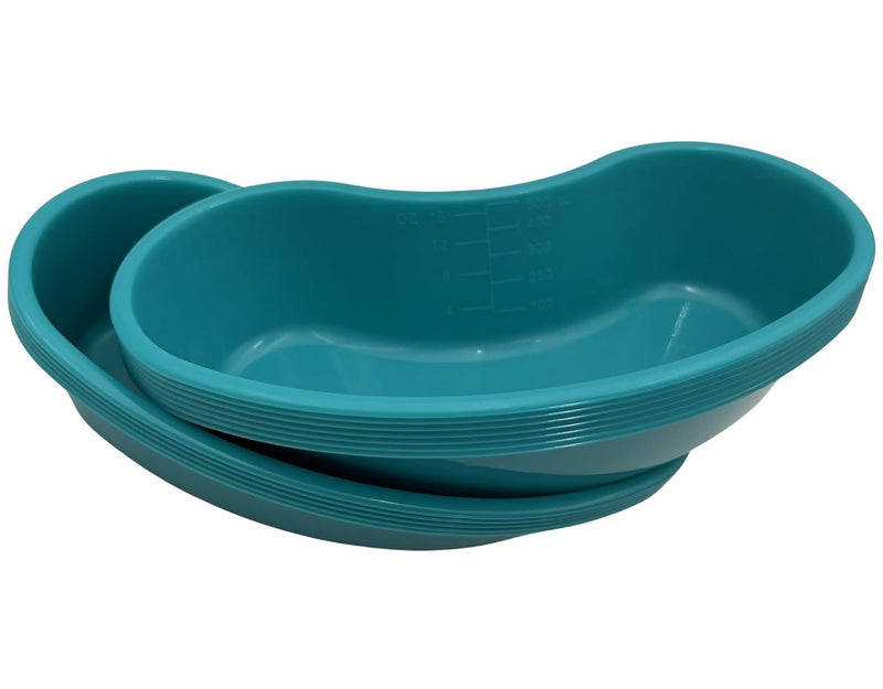 Comfort Axis Kidney Shaped Emesis Plastic Basin with Graduations, 16 Ounces, 12 Pack, Turquoise - NewNest Australia
