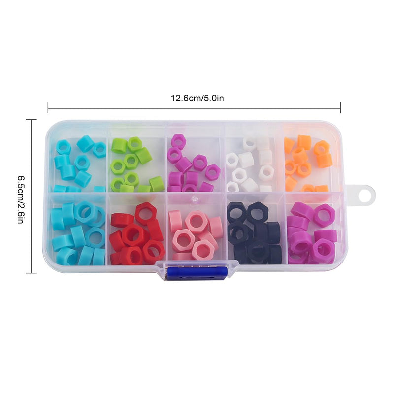 Dental Code Rings Orthodontic Silicone Ring Multi- Color Dental Instrument Labels Autoclavable 100Pcs Mix Large Small (Large Size 6mm Small Size 4mm)