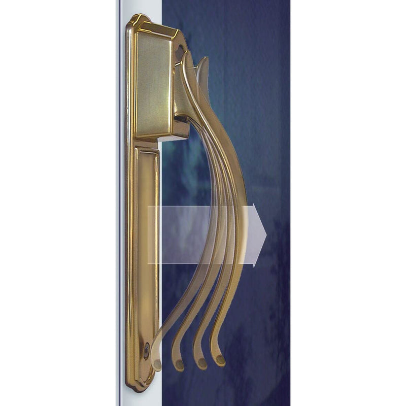 Ideal Security DX Pull Handle Set for Storm and Screen Doors, with Back Plate, White Modern