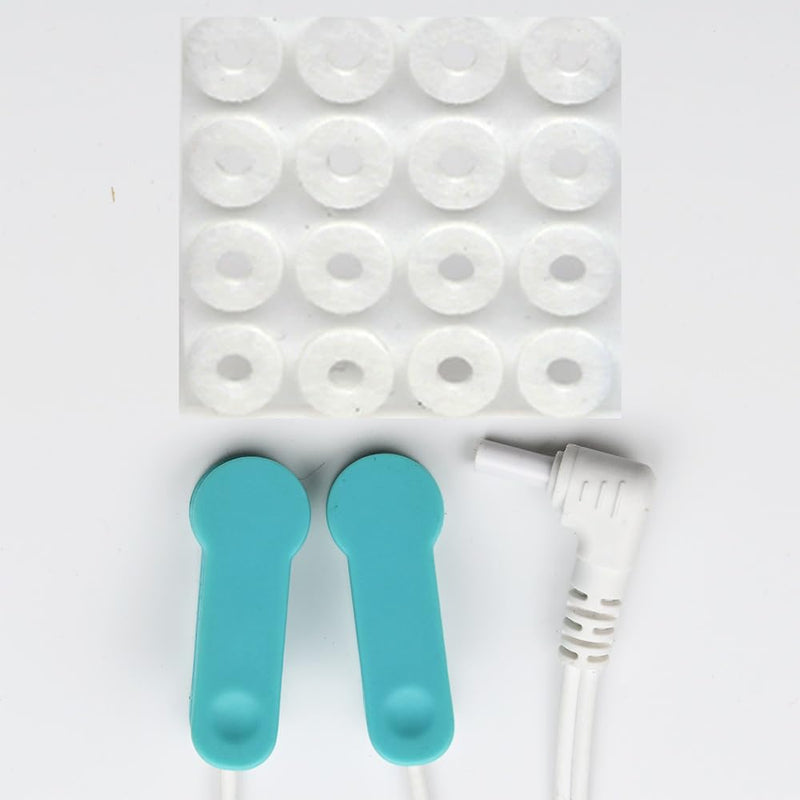 Wired Clip Electrode Unit with Soft Ten-Millimeter Round Felt Pads, Series 7000