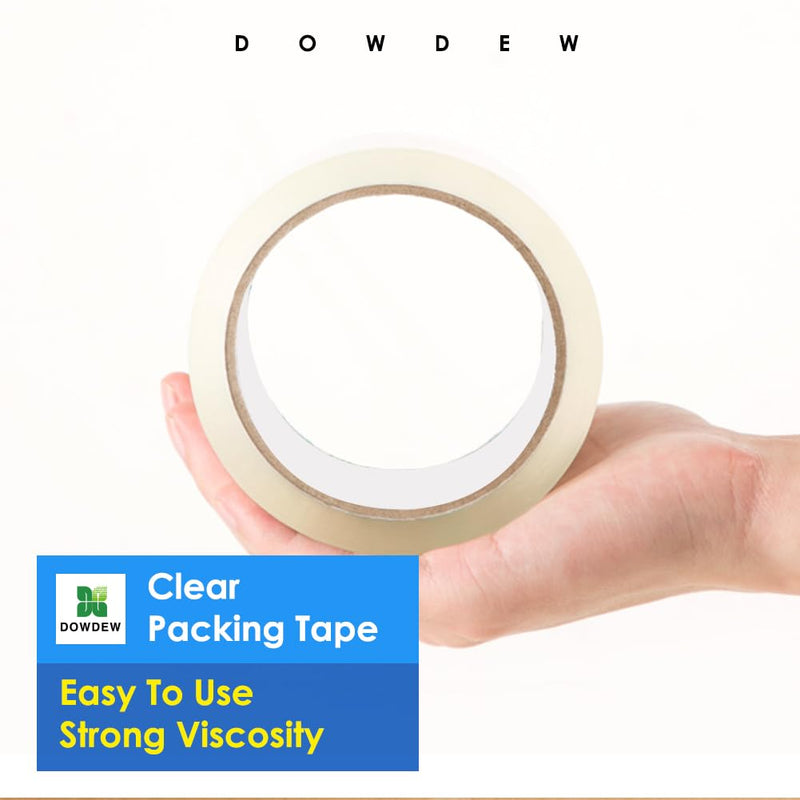Clear Packing Tape, Heavy Duty Packaging Tape 1.88 inch x 55 Yards Refill Roll for Shipping Mailing Moving [Ultra Strong - Super Thick] (3 Rolls / 165 Total Yards) 3 Rolls / 165 Total Yards