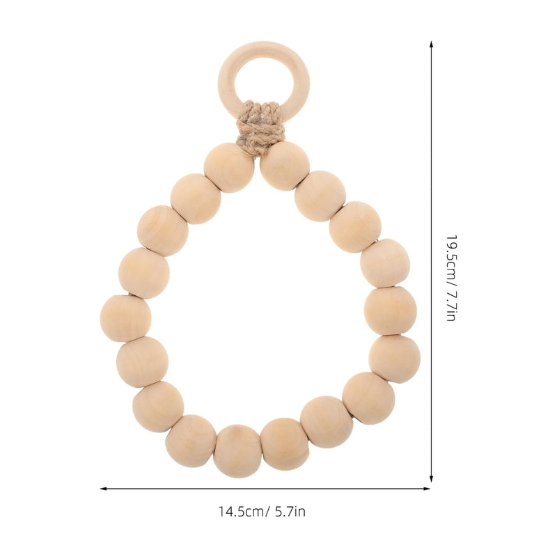 Wooden Bead Towel Ring Wall Mounted Towel Holder for Bathroom Hand Rack for Bathroom Space Saving Hand Rack for Kitchen Fits Towels Face Towels Rags