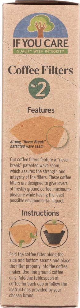 If You Care FSC Unbleached No 2 Coffee Filters, 100 Count 100 Count (Pack of 1)