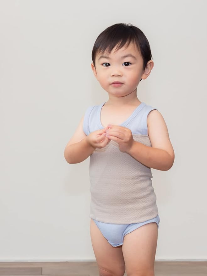 SOWAN Tummy Wrap, Set of 2, Babies, Puffy, 100% Organic Cotton, Dull Color, Cold Protection, High Elasticity, For Babies, Kids, Girls, Boys, Unisex, Made in Japan - NewNest Australia