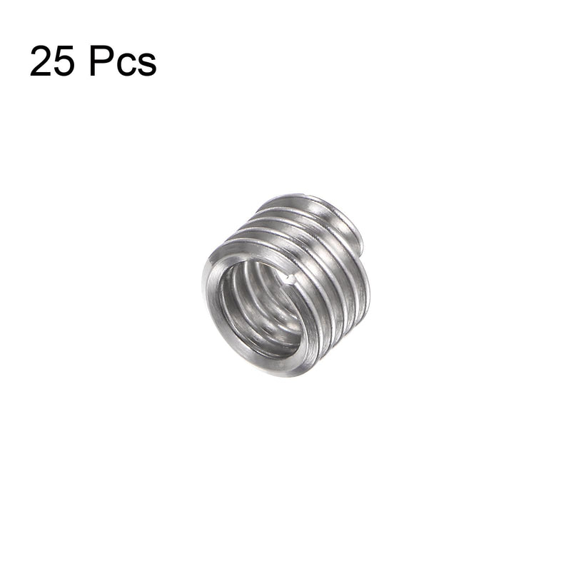 HARFINGTON 25pcs Threaded Inserts 4-40 UNC 1.5D (4.35mm) Helical 304 Stainless Steel Coiled Wire Thread Sleeve for Plastic Wood Thread Repair - NewNest Australia