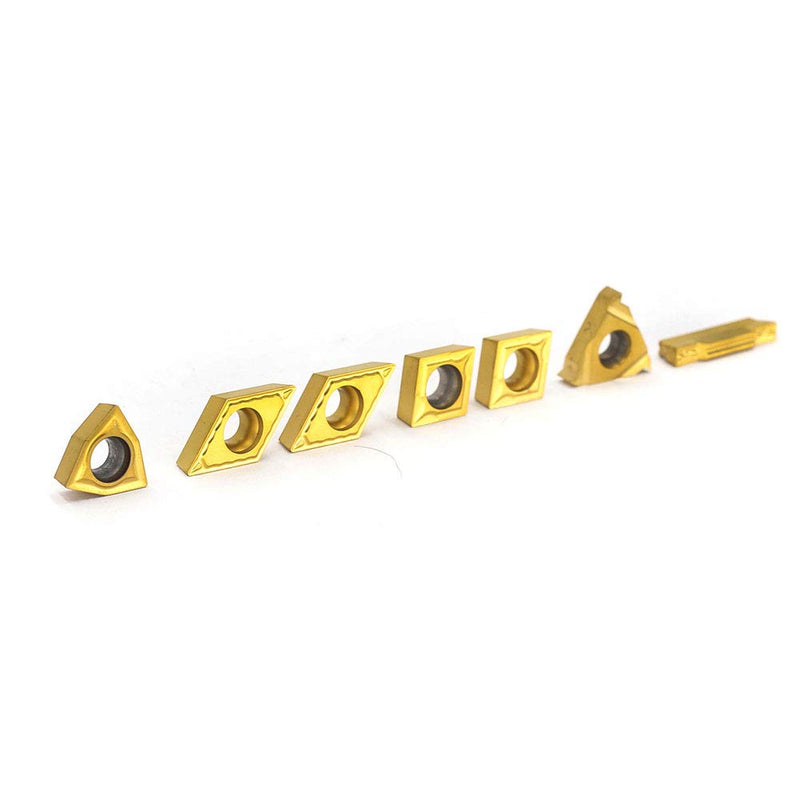 OSCARBIDE Carbide Turning Inserts MGMN300,16ER A60,WCMT06T304,CCMT09T304,DCMT11T304 CNC Lathe Insert for 5/8" or 3/4" Indexable Lathe Turning Tool Holder Insert Replacement, 7 Pieces