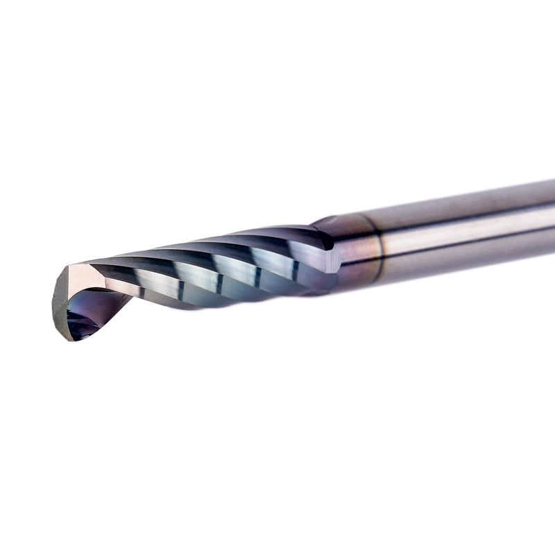 SpeTool O Flute CNC Router Bit 1/4 Inch Shank 1 Inch Cutting Length with Extra Long Life Coating Single Flute End Mill for Acrylic Aluminum Wood Cut 1/4" Dia-1" CL-1/4" Shank