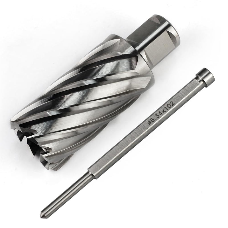 OSCARBIDE 1-1/4" x 2" HSS Annular Cutter 3/4" Weldon Shank Mag Drill Bit | 2 Flat | 1-1/4"Cutting Diameter | 2"Cutting Depth | Burr-Free Holes | Rapid Chip Removal | 10x Faster Than Twist Drills