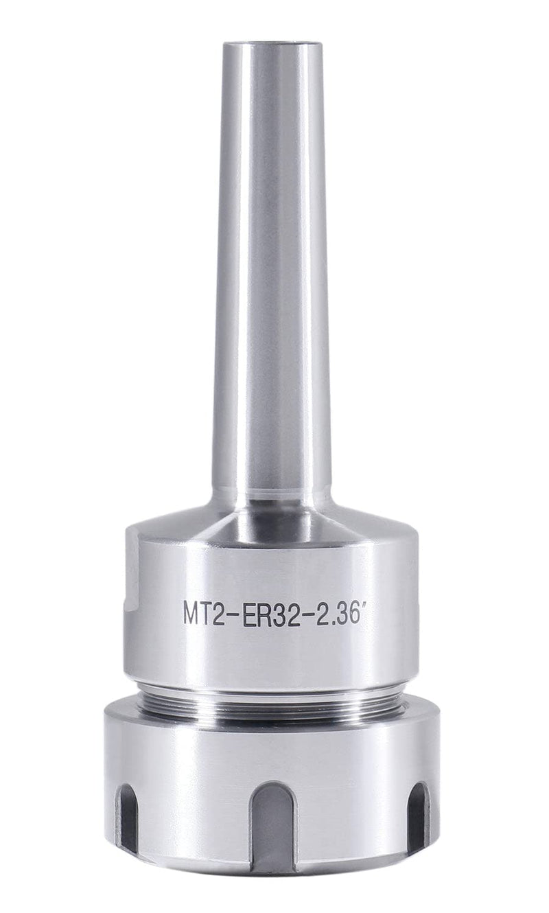 Accusize Industrial Tools Morse Taper MT2 Shank ER32 Collet Chuck, Max 8000 RPM, 3/8"-16 Drawbar End, Max TIR 0.0002'' O.D to I.D, 0223-0235 MT2-ER32