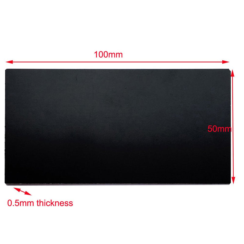 Anodized Aluminium Laser Engraved Mount Metal Plate Etching Sheets 100X50mm Round Corner with Adhesive (Black,Blank,10PCS) Black,Blank,10PCS