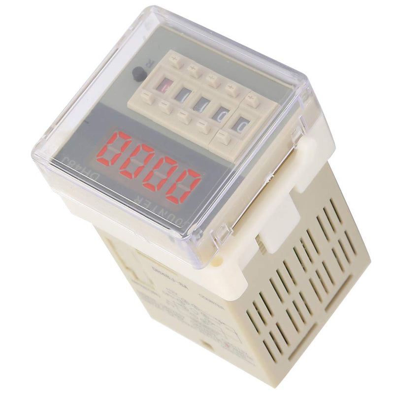 Digital Counter, Digital Display Counter Time Relay Controller 0-999900 Electronic 8 Pins Counter Relay Reset Sensor Sensing Count for Remote Control Automatic Control System(12V AC/DC)