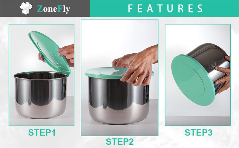 Silicone Cover Fits Instant Pot 8 Qt - 8 Quart Inner Pot Lid for Insta Pot 8 Qt Duo,Pro,Ultra,Crisp,Nova,Plus & More - Best Sealing Lid for 8 Qt Pressure Cooker Instapot Cover