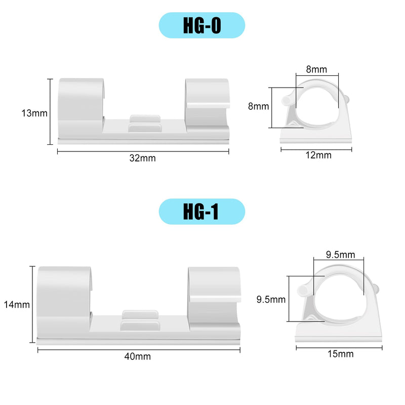 XHF 50pcs Medium Self Adhesive Cable Clips White,Wire Clips Cable Management Wire Organizer Cord Holder for Under Desk, Car, Wall, TV PC Ethernet Cable Medium-50pcs