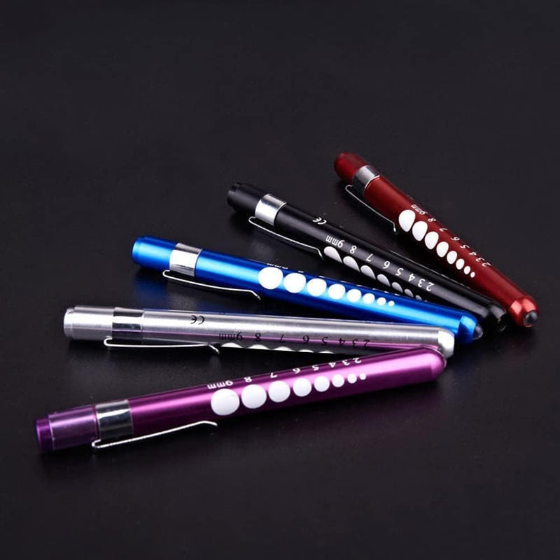 Katartizo Green Pen Light with Pupil Gauge LED Penlight for Nurses Doctors, Reusable Medical Penlight for Nursing Students Doctors