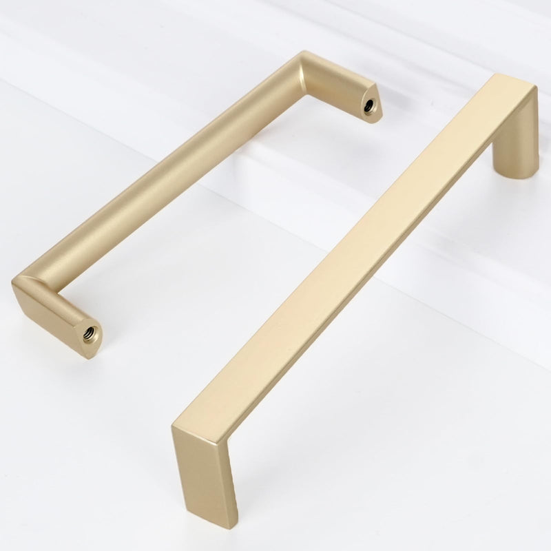 10 Pack Brushed Gold Cabinet Pulls 3 Inch(76mm) Hole Center Drawer Pulls Cabinet Hardware Kitchen Cabinet Handles for Bathroom Dresser Pulls 3'' Hole Center(76mm) 10