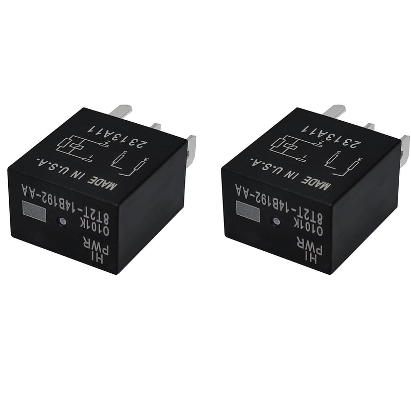 2 Pack 4 Pin Multi-Function Relay 8T2T-14B192-AA - High Amperage Current Controller with Precise Circuit Protection