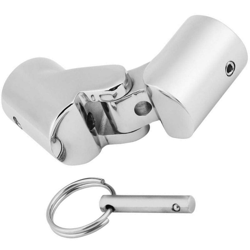 316 Marine Stainless Steel 1" Boat Rail Fittings - Folding Swivel Tube Pipe Connector Joint - Pole Railing Mast Canopy