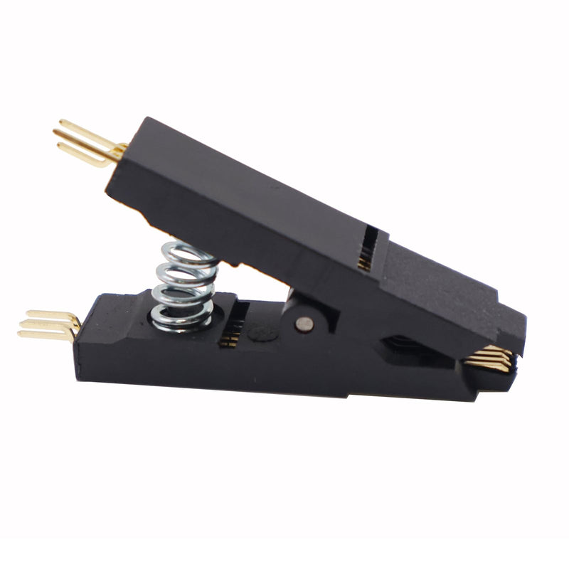 3Pcs SOP8 SOIC8 Programmer IC Testing Clip Bending Angle SOP8 SOP SOIC8 DIP8 DIP 8 Pin IC Test Clip Clamp Pitch 1.27mm Without Cable for EPROM Programming