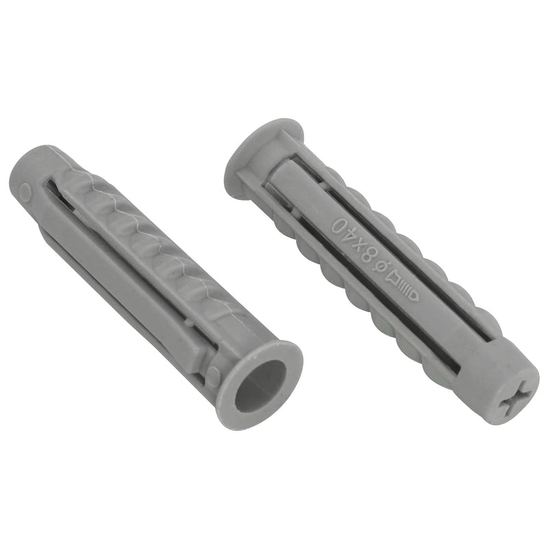 12PCS Plastic Anchor Bolts 0.3x2 inches Nylon Screw Expansion Plug for Concrete Walls Brick Walls M8x40mm TV Mounting Hardware for Fixing Brackets Shelves Frames Cabinets