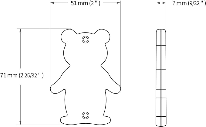 MFC PRO EN13356 Certified, Super Cute, 4 Colors, Bear-shaped, Scandinavian Walking Reflector Sign, Retroreflective, Key Chain, Bear shape - NewNest Australia
