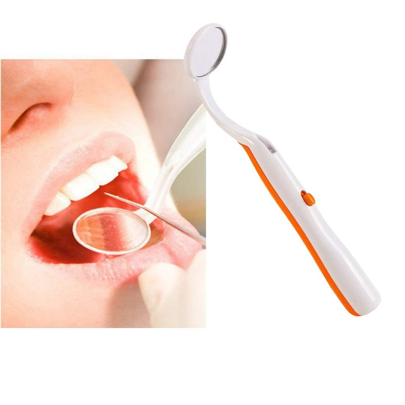 2 Pcs Dental Mirror with Light Tool LED Lighted Teeth Inspection Mirror Anti Fog Curve Angle Dentist Oral Care Tool - NewNest Australia