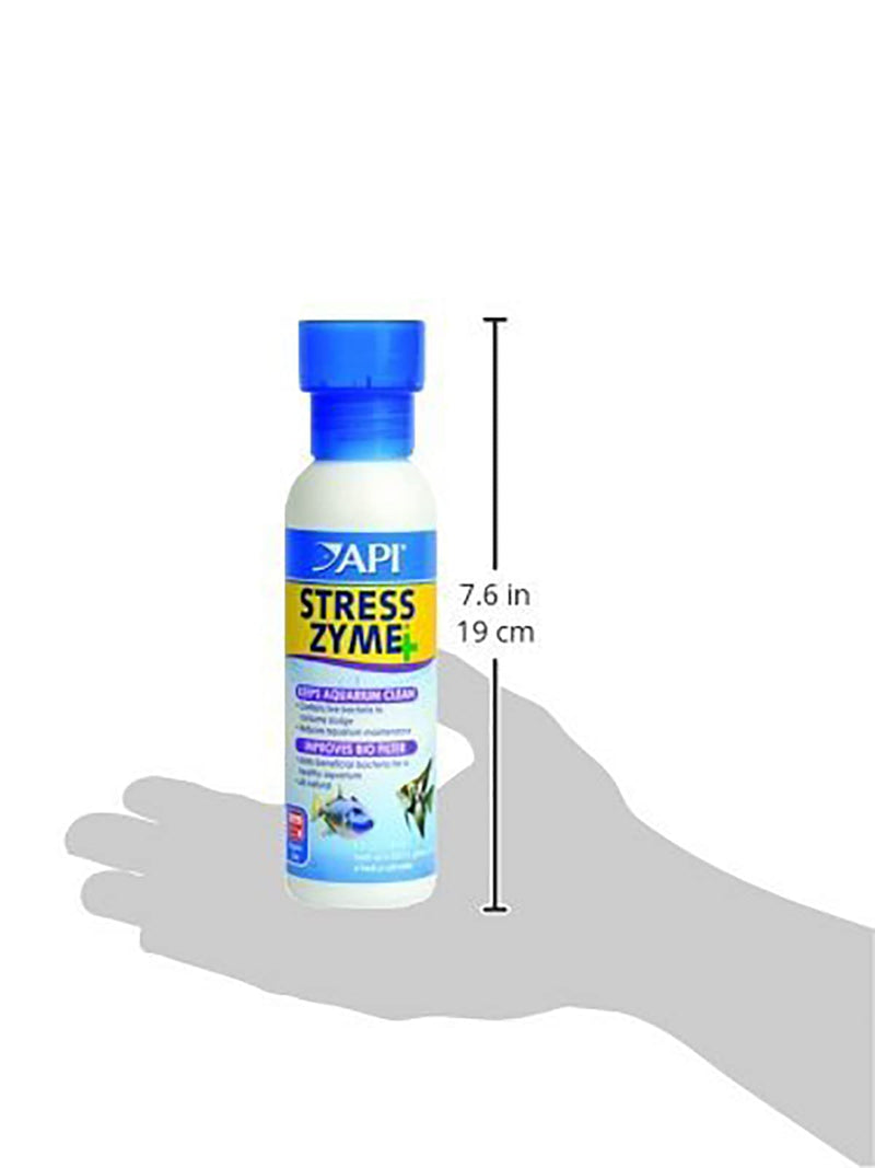 API STRESS ZYME Bacterial cleaner, Freshwater and Saltwater Aquarium Water Cleaning Solution, 8 oz multi natural