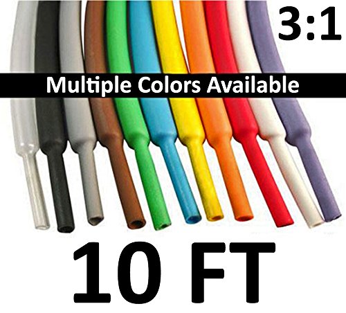 Electriduct 1/2" Heat Shrink Tubing 3:1 Ratio Shrinkable Tube Cable Sleeve - 10 Feet (Black) 0.5 Inch (1/2") - 10 Feet Black