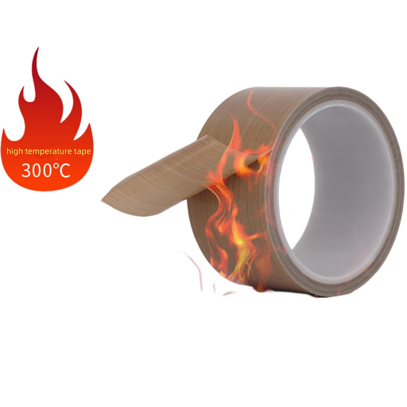Teflon Adhensive Tape, 2" X33Ft PTFE High Temperture Tape for Sealer Machine, Insulation PTFE Coated Fiberglass Adhesive Tape (Brown) Brown - NewNest Australia