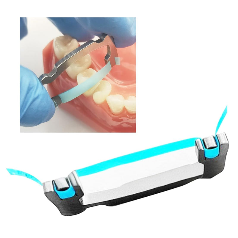 Dental Resin Polishing Strips Holder Stainless Steel Metal Holder for High/Low Crown Interproximal Restorative Polishing Teeth Polishing Tools