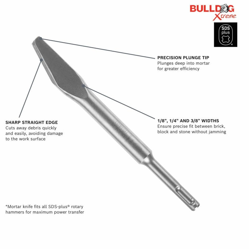 Bosch HS1401 3/8 In. SDS-plus Bulldog Xtreme Mortar Knife 8 in Industrial 1-Piece