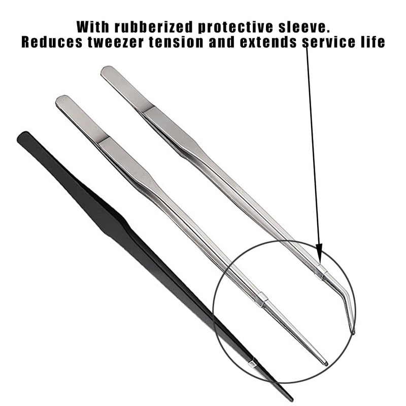 3Pcs Reptile Metal Feeding Tongs, Snake Tank Long Tweezers Fit Bearded Dragon Tarantula Spider Gecko Lizard Frog Turtle Ball Python Aquarium Terrarium - PawsPlanet Australia