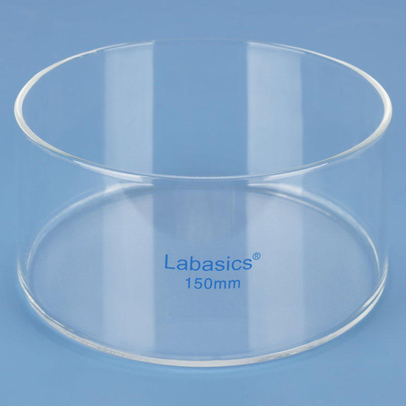Labasics Crystallizing Dish, No Spout Flat Bottom Thick-Walled High Borosilicate Glass Crystallizing Dishes for Crystallization and Evaporation Lab Glassware, Outer Diameter: 150 mm, Capacity: 1000 ml