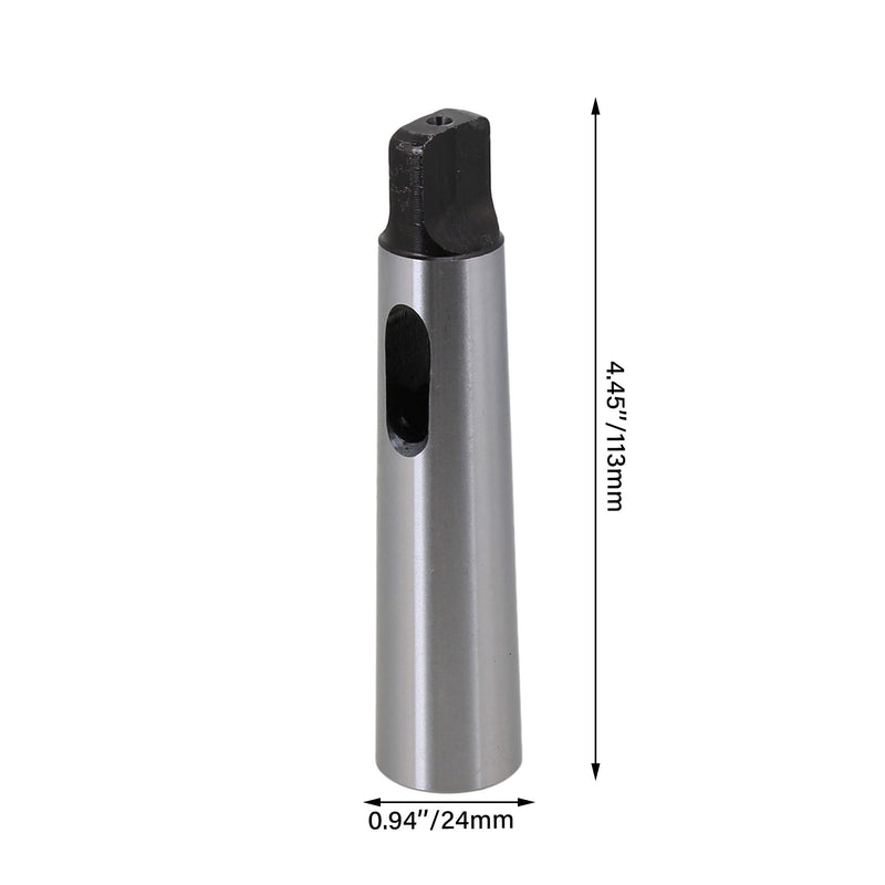Silver Spindle Arbor Morse Taper Adapter Reducing Drill Sleeve (MT2 to MT3) 113x24mm