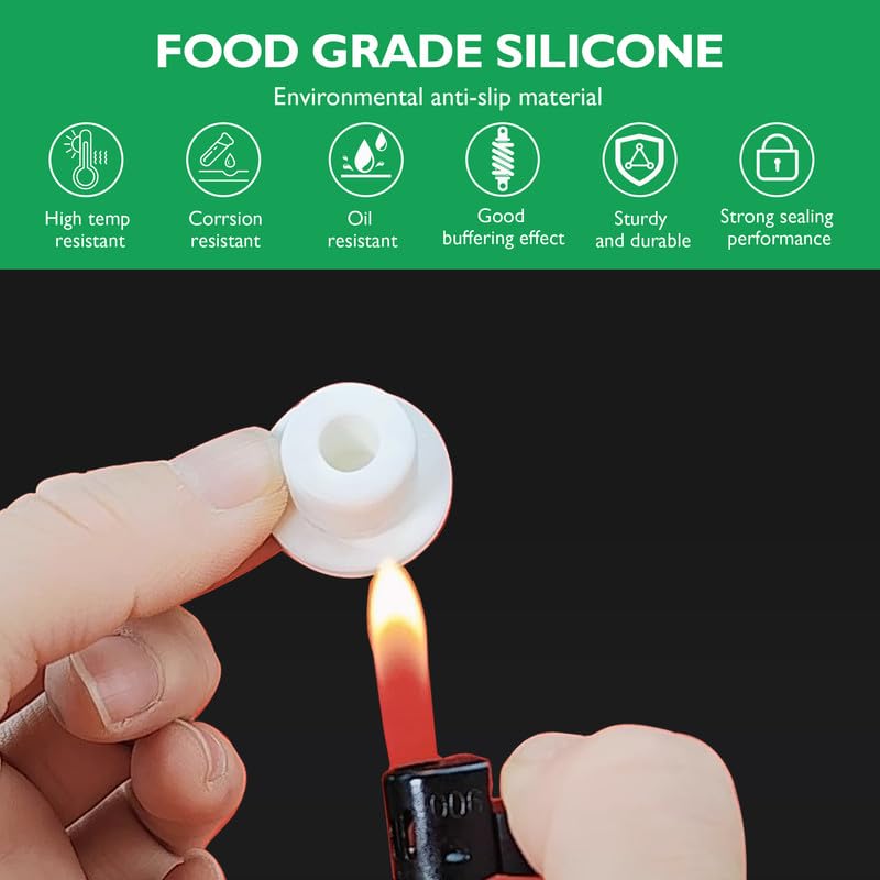 Silicone Plugs 1/8 in T-Shaped Soft Flexible Rubber Stopper Waterproof Seal Button Plug for 3-3.8 mm/0.12-0.15 in Hole, White, 32 Pcs 3-3.8mm(0.12-0.15")