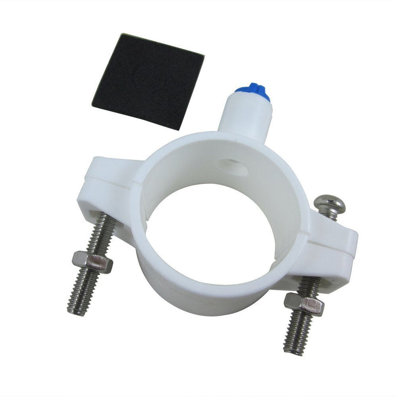 Drain Saddle Valve with 1/4 inch Quick Connect for Under-sink Reverse Osmosis (RO) Systems, 6 feets 1/4 inch Tubing Hose Pipe for RO Water Filter System (white pipe) white pipe