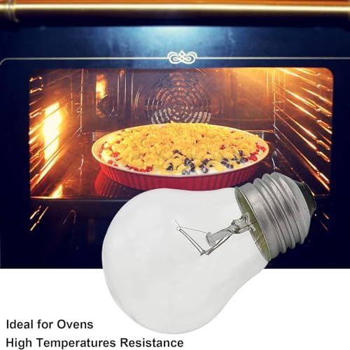 Appliance Oven Light Bulb A15 40 Watt Light Bulb,High Heat Incandescent Bulbs Resistant Appliance for Oven, Stove, Refrigerator, Microwave E26 Medium Base,6-Pack
