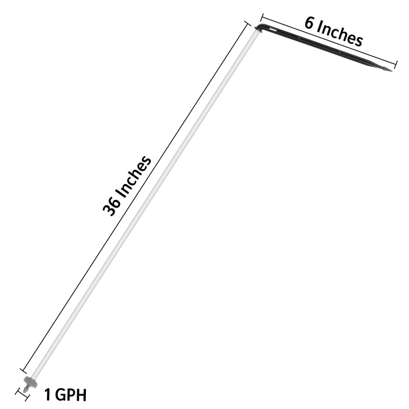 Netafim Automatic Irrigation Dripper Stake Assembly, 1 GPH, Bundle of 25 (36 Inches) 36 Inches