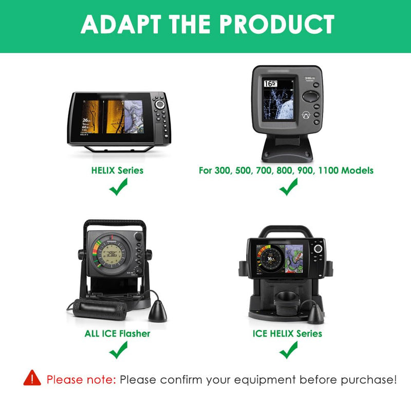 Mrgru Replacement Charger for Humminbird 12V DC Power Cord Compatible with Helix 5/7/8/9/10/12/15, All ICE Helix, All ICE Flasher Models 720105-1 Power Adapter