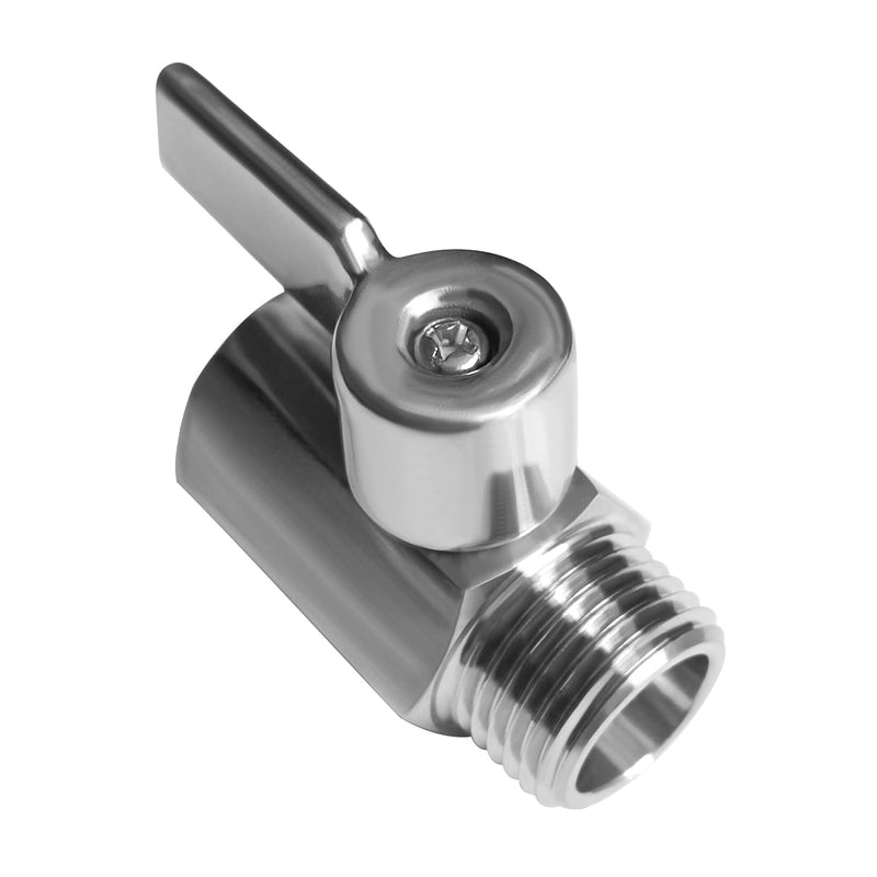 Beduan Mini Ball Valve Stainless Steel(316) 1/2" NPT Male x NPT Female Mini Ball Shutoff Valve (Pack of 2) 1/2 Inch 2 PACK