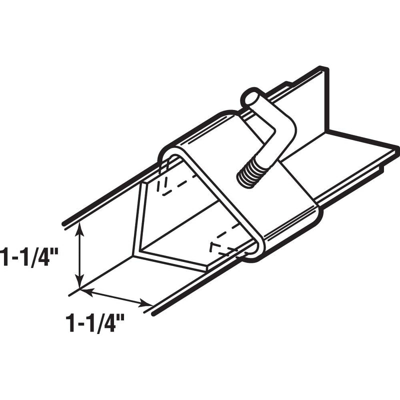 Prime-Line U 11310 Bed Frame Rail Clamp Kit, Fits 1 In. and 1-1/4 In.. Frames, Steel Construction, Zinc Plated (2 Sets)