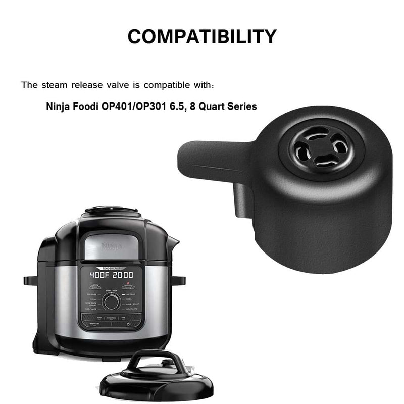 Steam Release Valve Handle for Ninja Foodi OP401/OP301 6.5, 8 Quart, Ninja Foodi Pressure Cooker Replacement Valve Part Accessories (For Ninja Foodi)