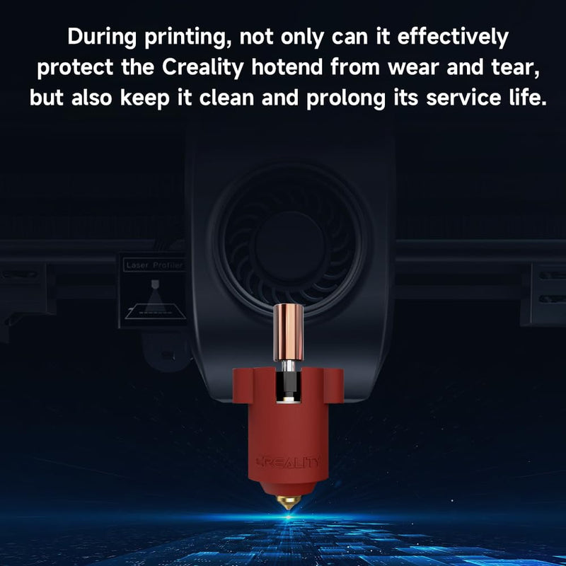 Official Creality K1C Silicone Sock, 3PCS Ender 3 V3 Silicone Cover, Hotend Heat Insulation Case Cover Heating Block Cover for Creality Ender 3 V3 Plus/Ender 3 V3 KE/Ender 3 V3 SE/K1C/K1/K1 Max